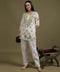 NEA Chikankari White Cambric Cotton Short Kurti With Shaded Green Embroidery