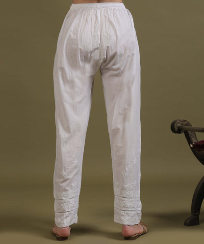 NEA Chikankari Straight Lacewaork Pant