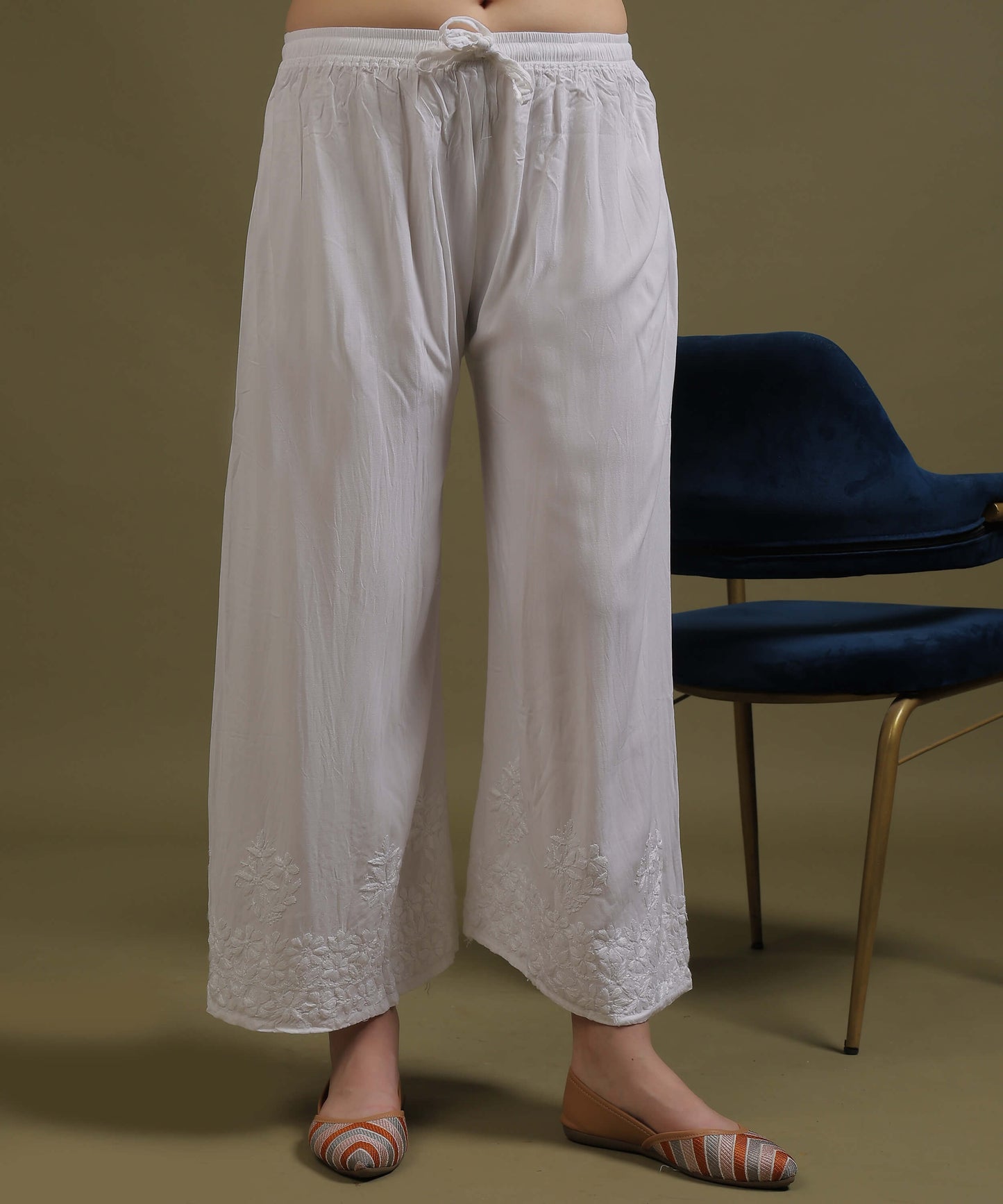 NEA Chikankari Straight Palazzo Plus Size