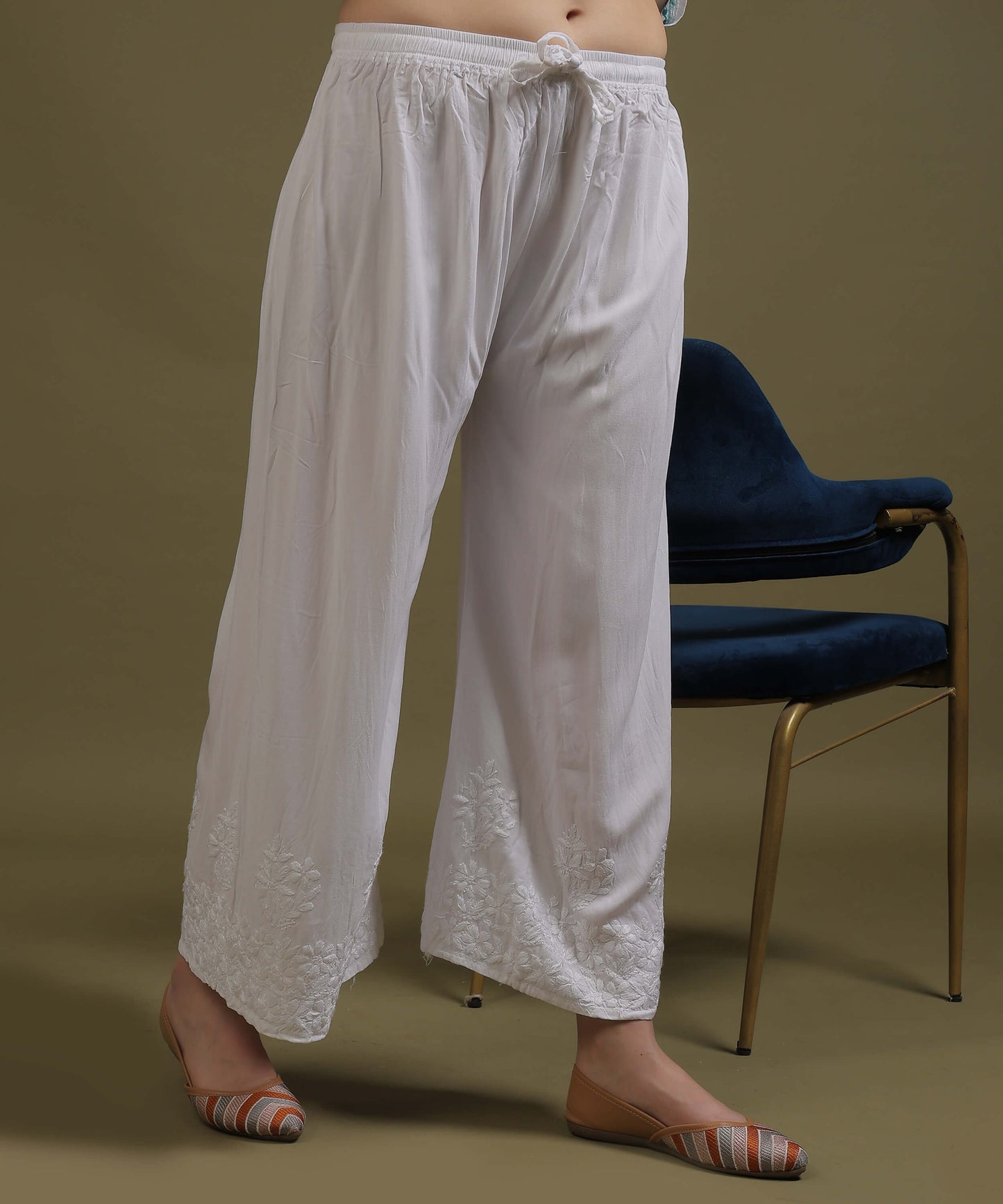 NEA Chikankari Straight Palazzo Plus Size