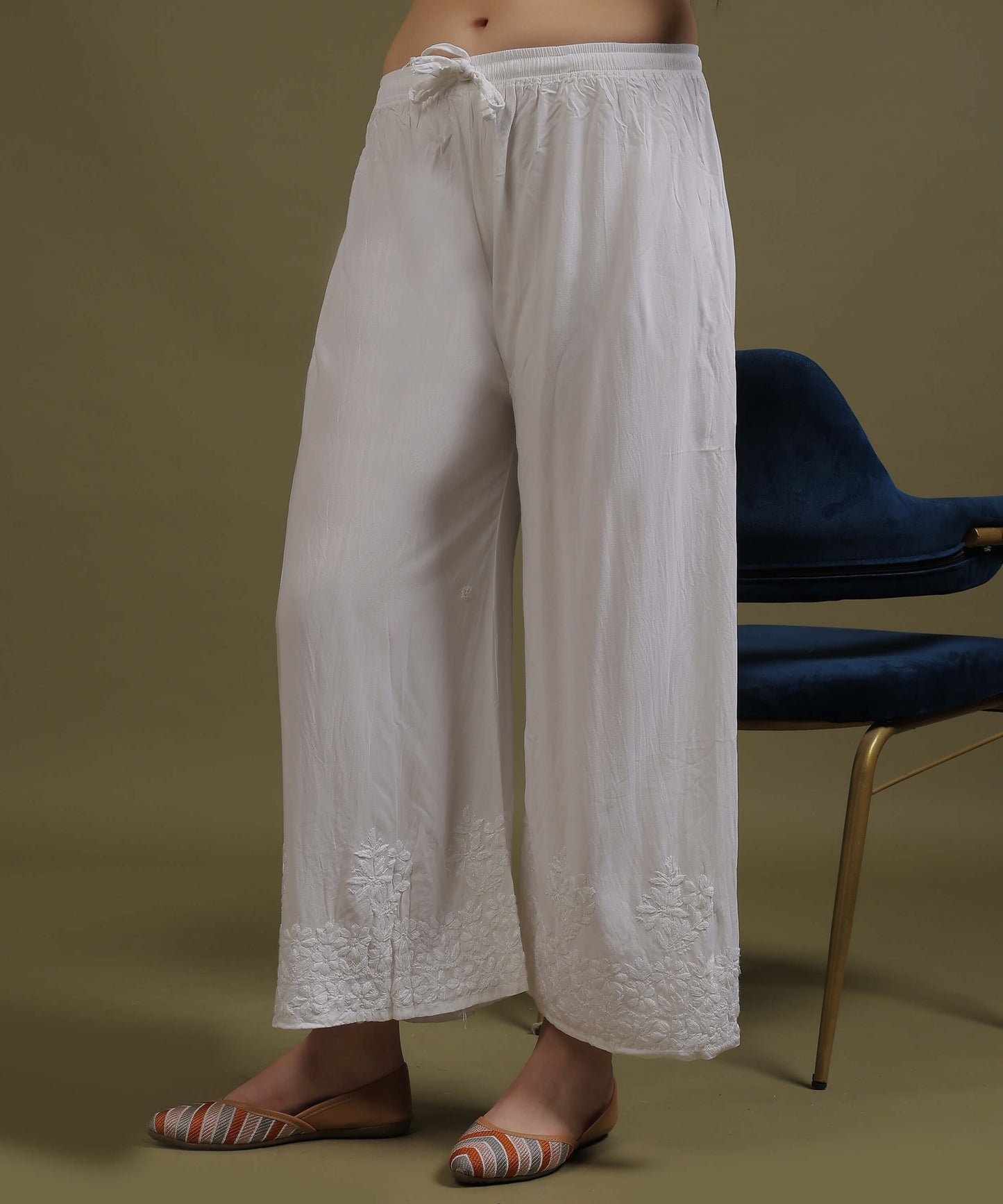 NEA Chikankari Straight Palazzo Plus Size