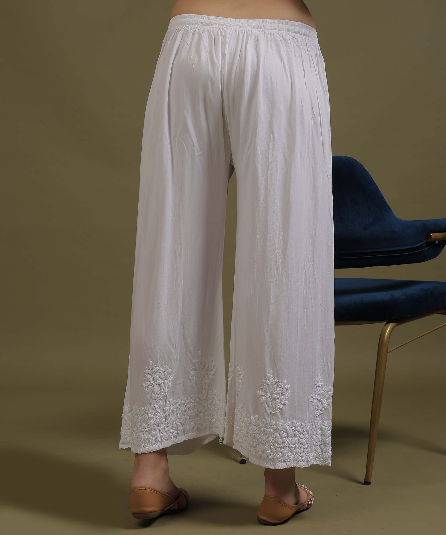 NEA Chikankari Straight Palazzo Plus Size