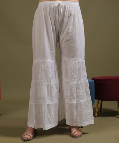 NEA Chikankari Cotton Three Layer Gharara