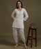 NEA Chikankari White Dobby Cotton Short Kurti