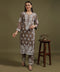 NEA Chikankari Handcrafted Rayon Palazzo Set - Grayish Brown