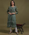 NEA Chikankari Bottle Green Georgette A-line Anarkali Gown With White Embroidery