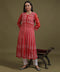 NEA Chikankari Red Georgette A-line Anarkali Gown With White Embroidery