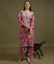 NEA Chikankari Rayon Printed Pink Palazo Set With White Embroidery