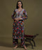 NEA Chikankari Rayon Printed Purple Palazzo Set With White Embroidery