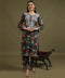 NEA Chikankari Rayon Printed Bottle Green Palazzo Set With White Embroidery