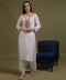 NEA Chikankari White Neckwork Rayon Palazzo Set With Red Embroidery