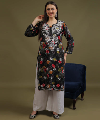 NEA Chikankari White Cotton Palazzo