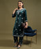 Ruh — Lucknowi Hand Embroidered Velvet Kurta Set in Bottle Green